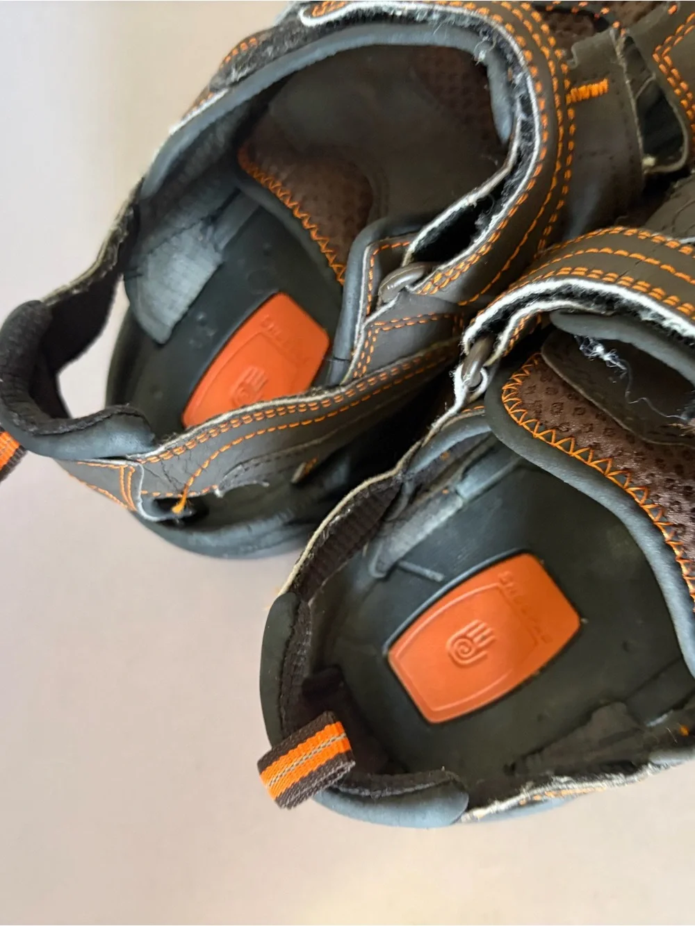Teva Brown with Orange Stitching Outdoor Sandals